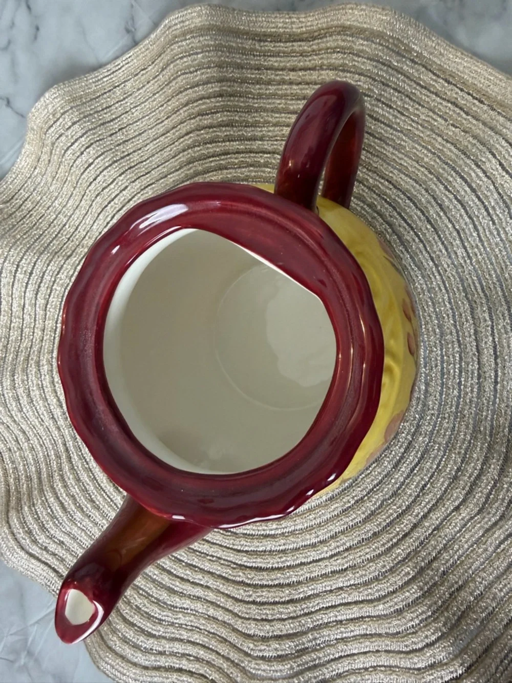 Summer Color Handpainted Teapot Casa Vero By ACK, Floral, Tuscan Style Farmhouse